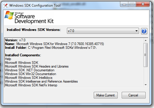 Windows SDK Version